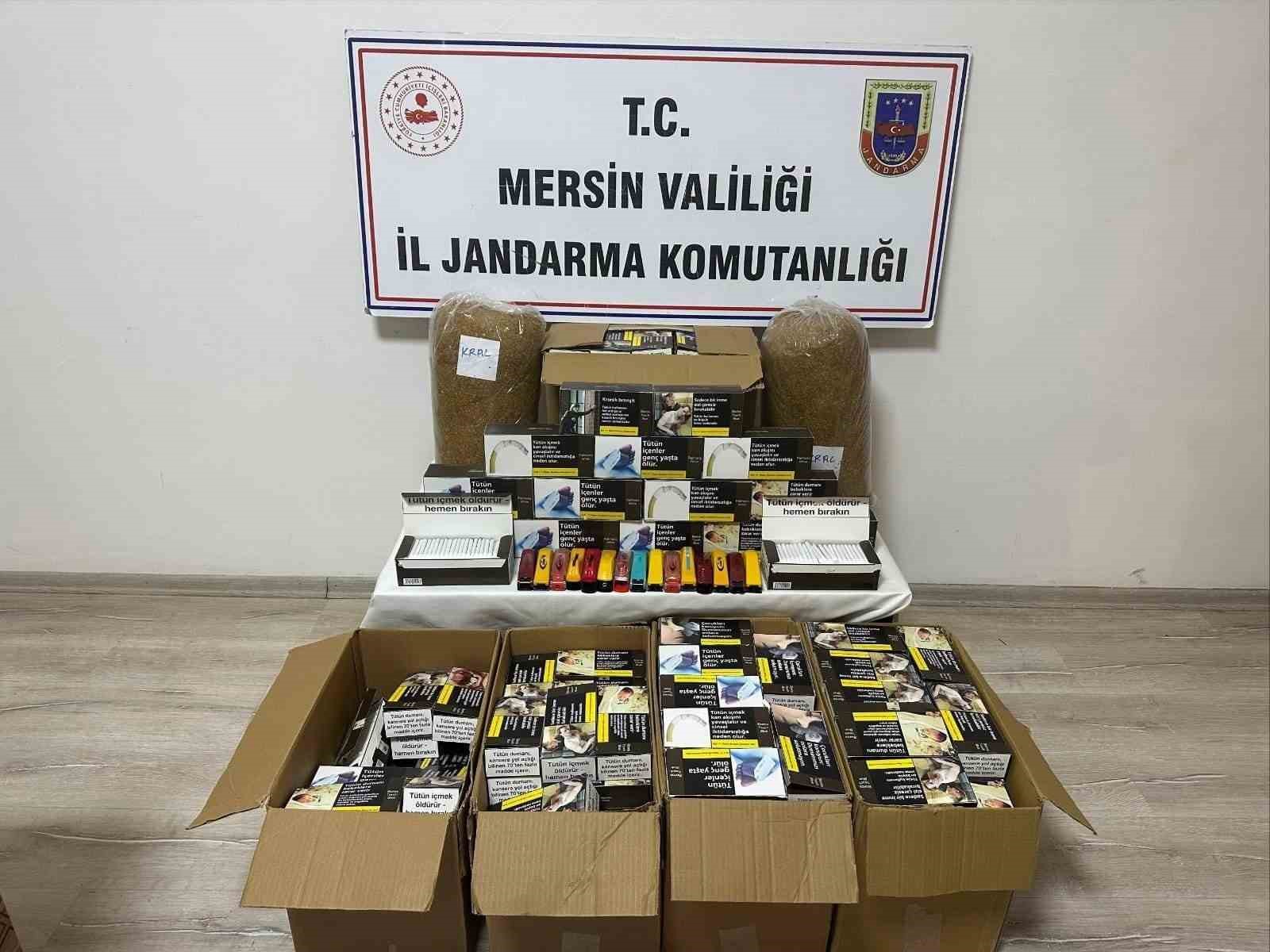 Mersin’de kaçak makaron operasyonu: 2 gözaltı