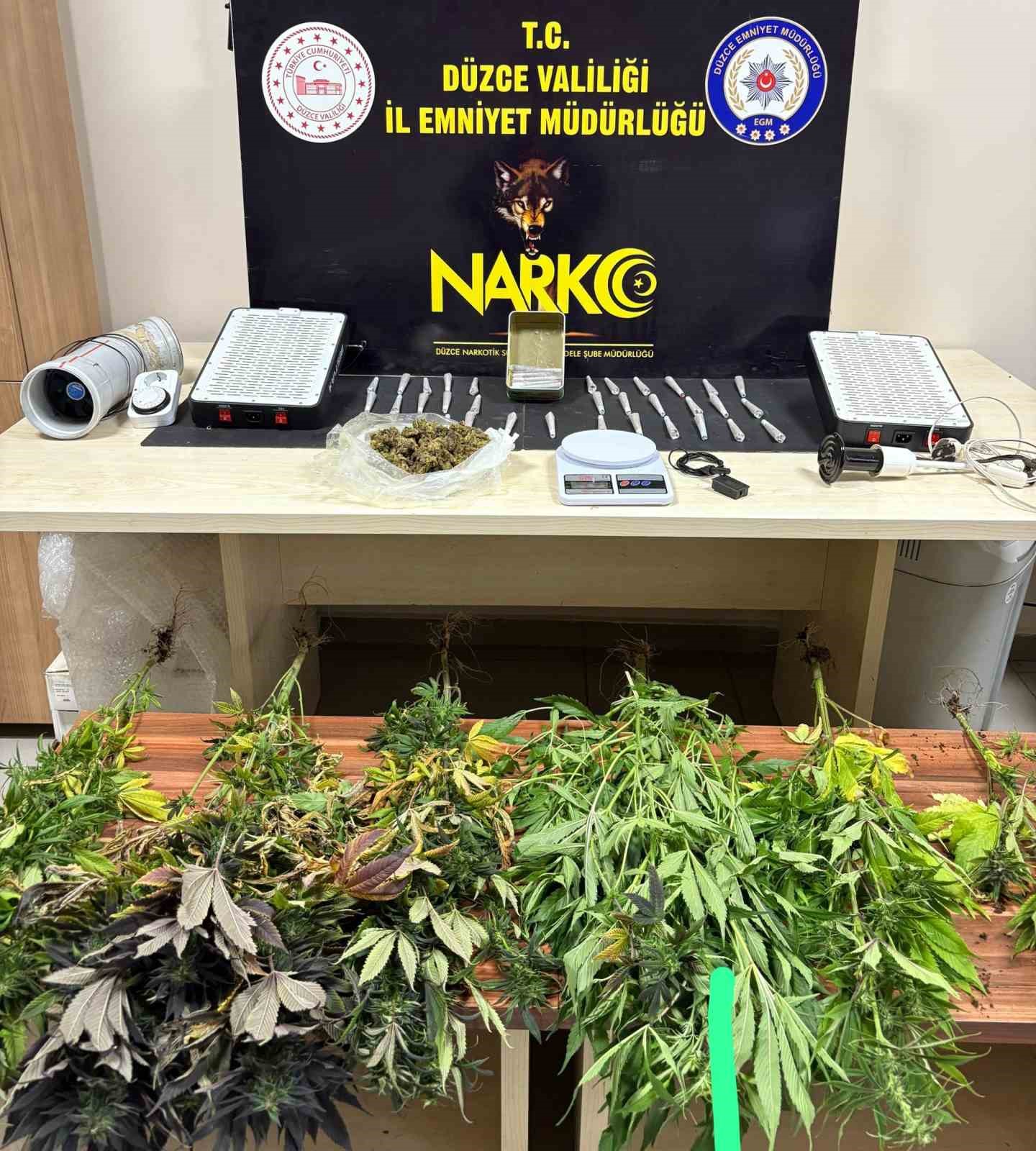 &Ouml;zel d&uuml;zenekle uyuşturucu yetiştirilen eve polis baskını
