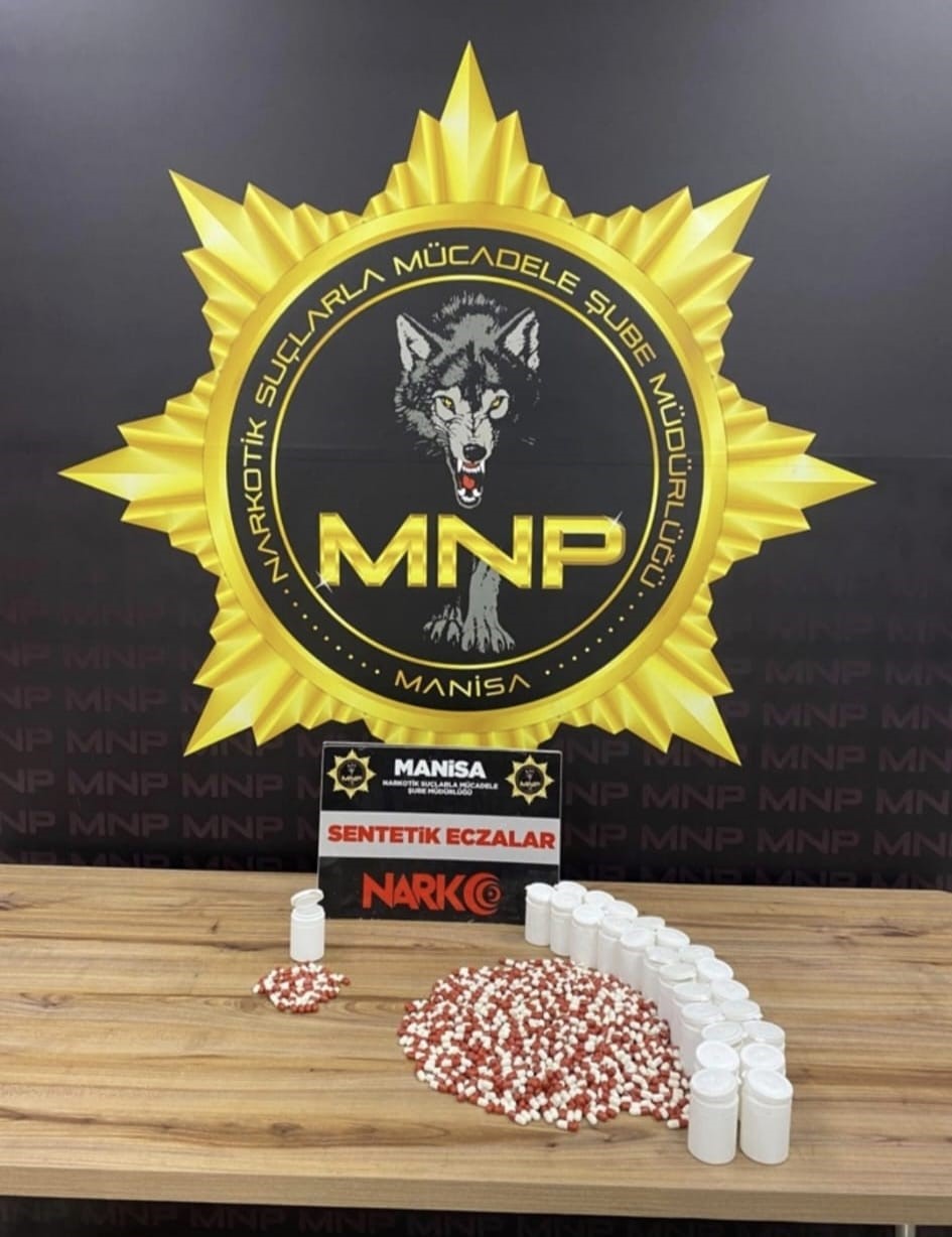 Manisa&rsquo;da 14 bin 866 adet sentetik hap ele ge&ccedil;irildi

