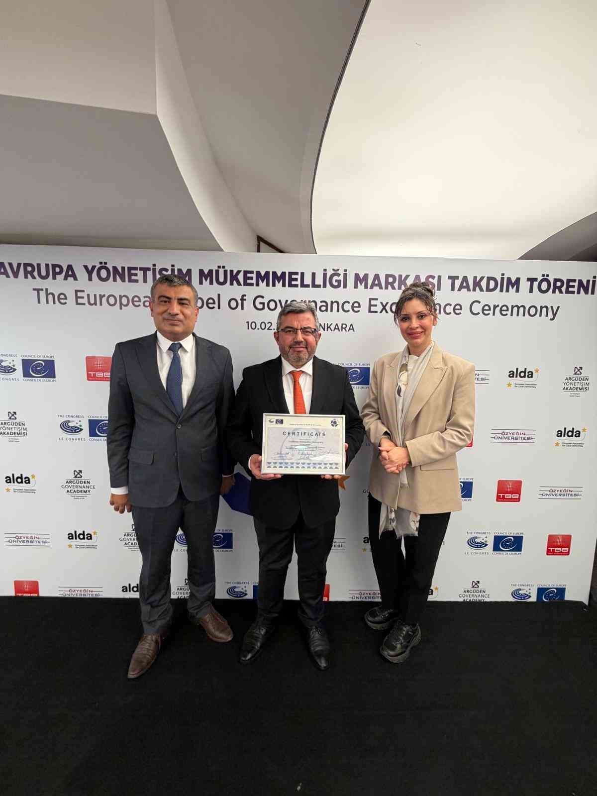 Gaziantep Büyükşehir’e Avrupa’dan yönetişim ödülü