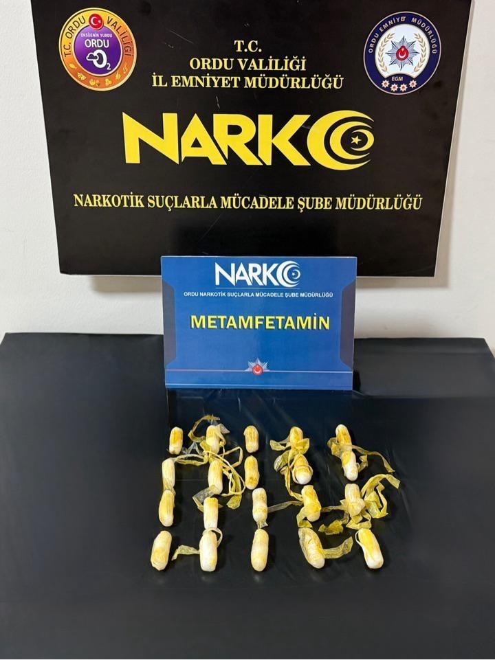 Yurtdışından Türkiye’ye midesinde uyuşturucu ile giren şahıs, Ordu’da yakalandı