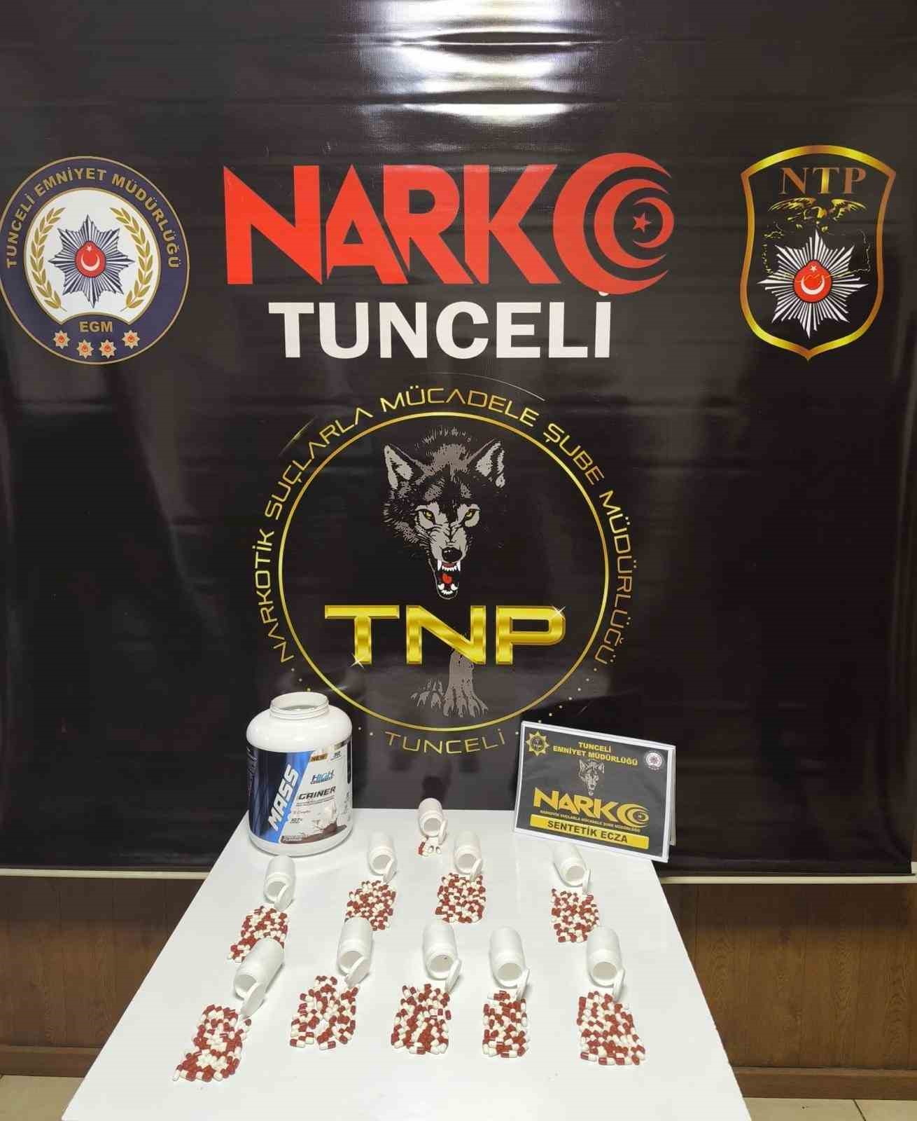 Tunceli&rsquo;de uyuşturucu operasyonu: 430 adet sentetik ecza ele ge&ccedil;irildi
