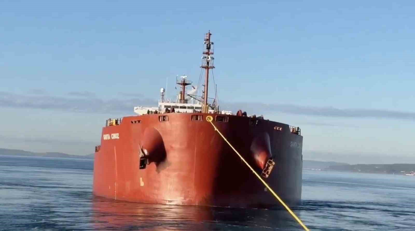 &Ccedil;anakkale Boğazı&rsquo;nda d&ouml;kme y&uuml;k gemisi makine arızası yaptı
