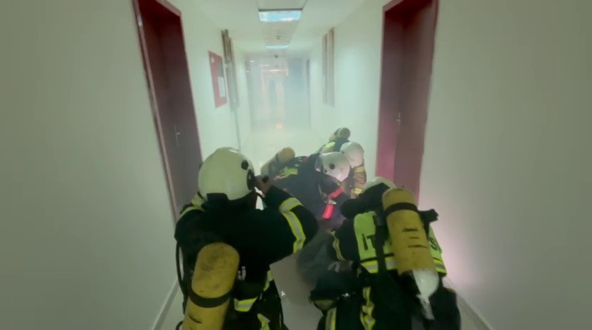 KYK yurtlarında yangın tatbikatı gerçeği aratmadı