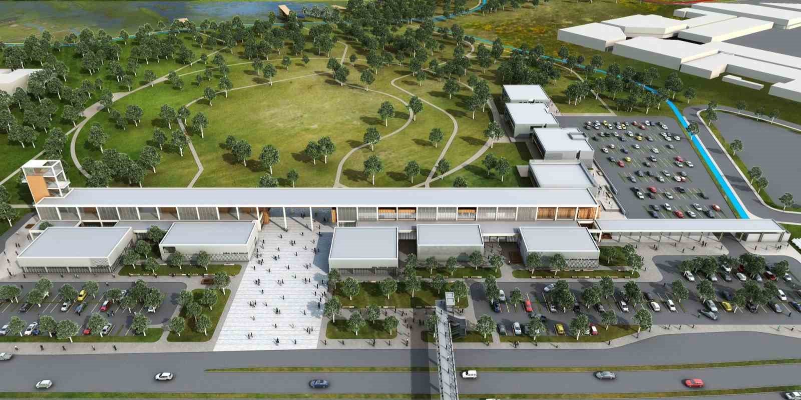 Eski fuar alanına yapılan Sosyal Yaşam Merkezi’nde çalışmalar sürüyor