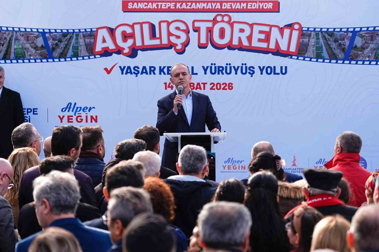 Sancaktepe&rsquo;de Yaşar Kemal Y&uuml;r&uuml;y&uuml;ş Yolu ve Spor Alanı hizmete a&ccedil;ıldı
