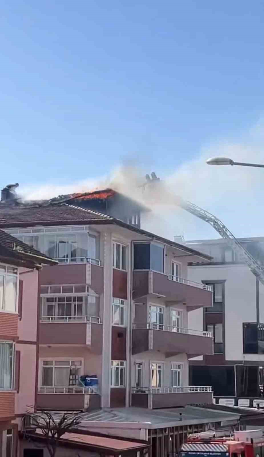 &Ccedil;atı katı alevlere teslim oldu
