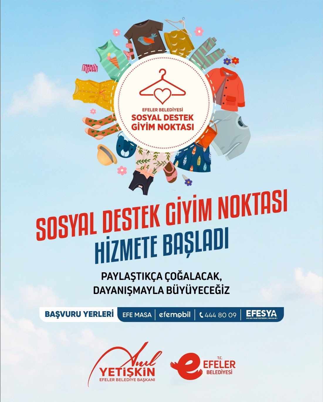 Efeler’in Sosyal Destek Giyim Noktası hizmete başladı