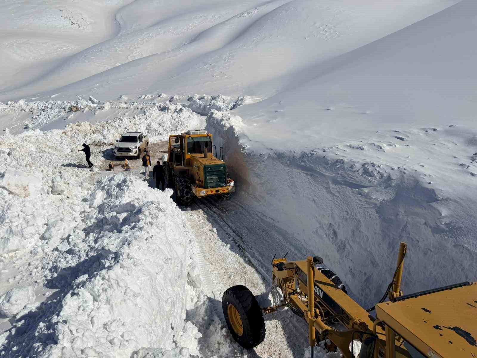 Van’da 3 bin 300 rakımlı mezra yolunda karla mücadele sürüyor