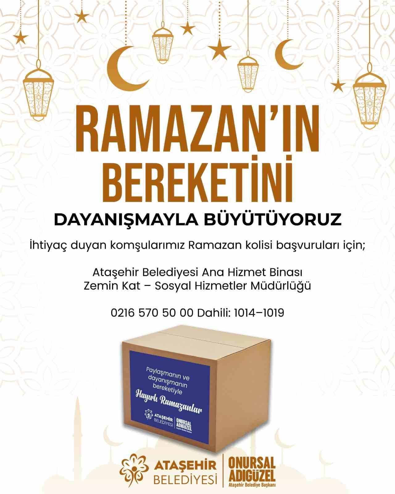 Ataşehir&rsquo;de toplu iftar sofraları ve geleneksel Ramazan eğlenceleri d&uuml;zenlenecek

