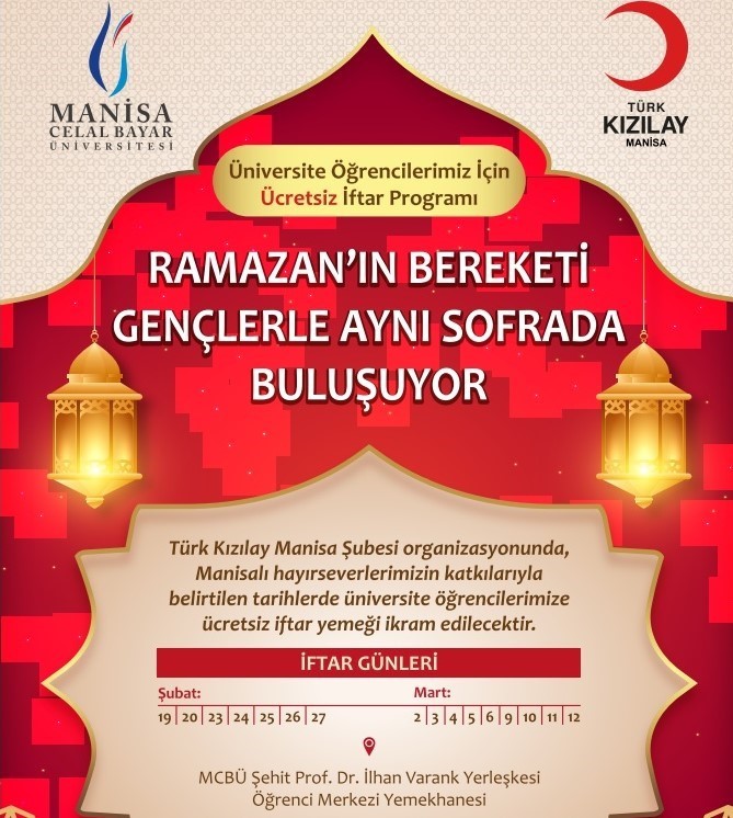 Kızılay’dan üniversitelilere ramazan sofrası