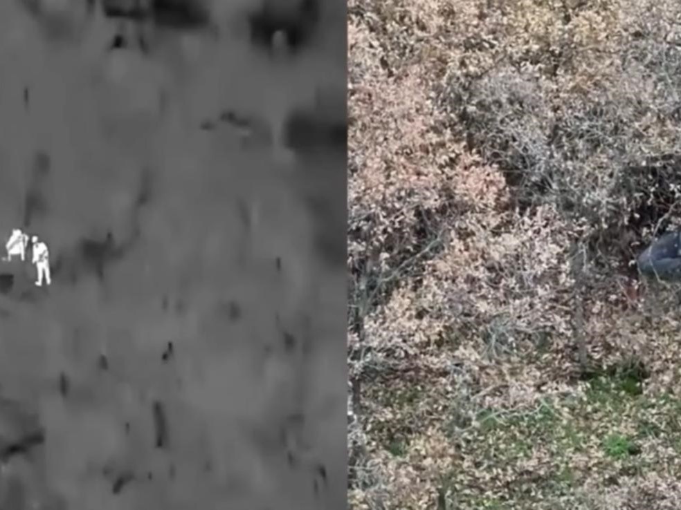 Termal drone destekli denetimde 2 ka&ccedil;ak avcı yakalandı
