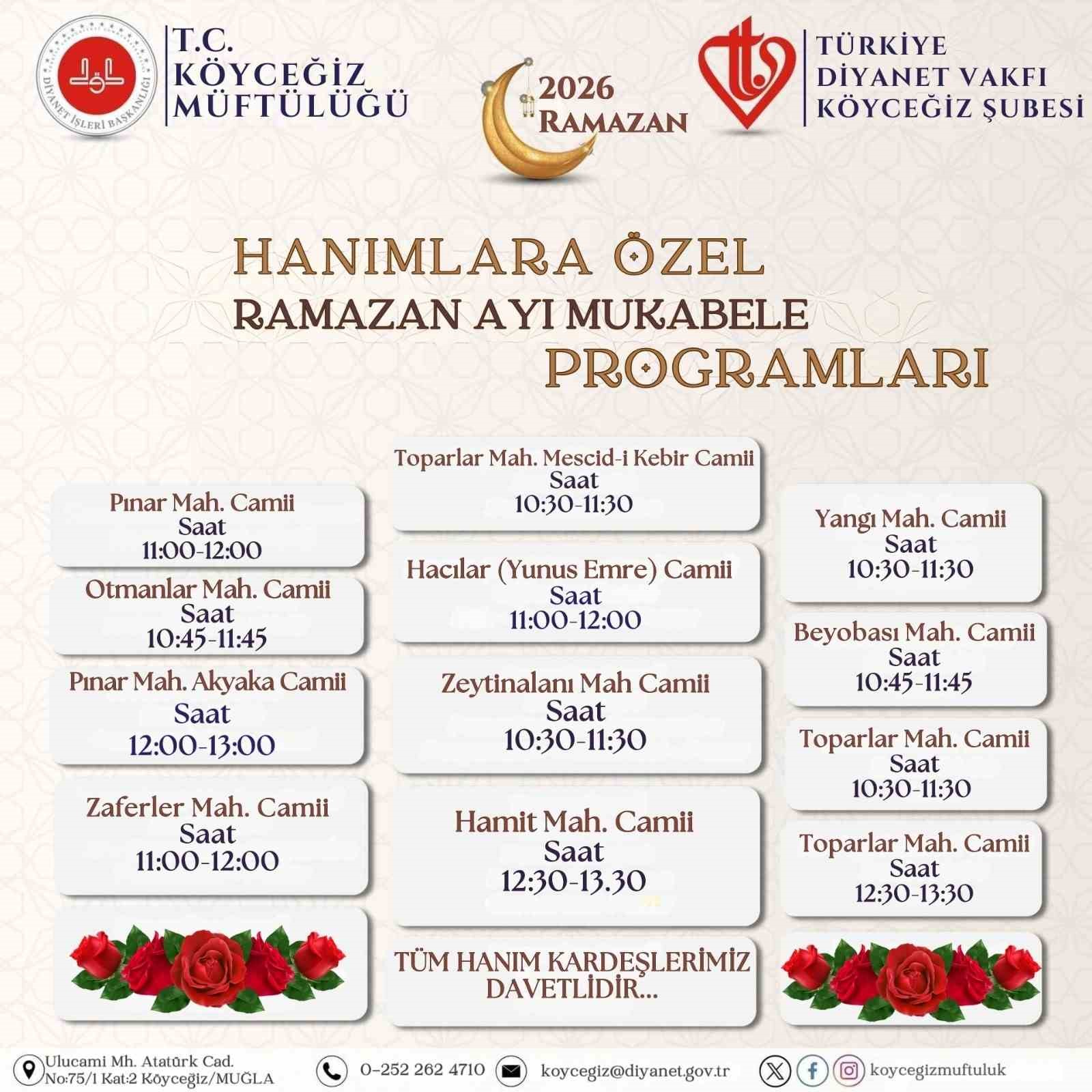 Köyceğiz’de Ramazan ayına uygun programlar düzenlenecek