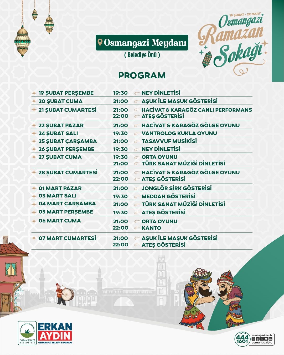 Osmangazi&rsquo;de Ramazan coşkusu meydanlara taşıyor
