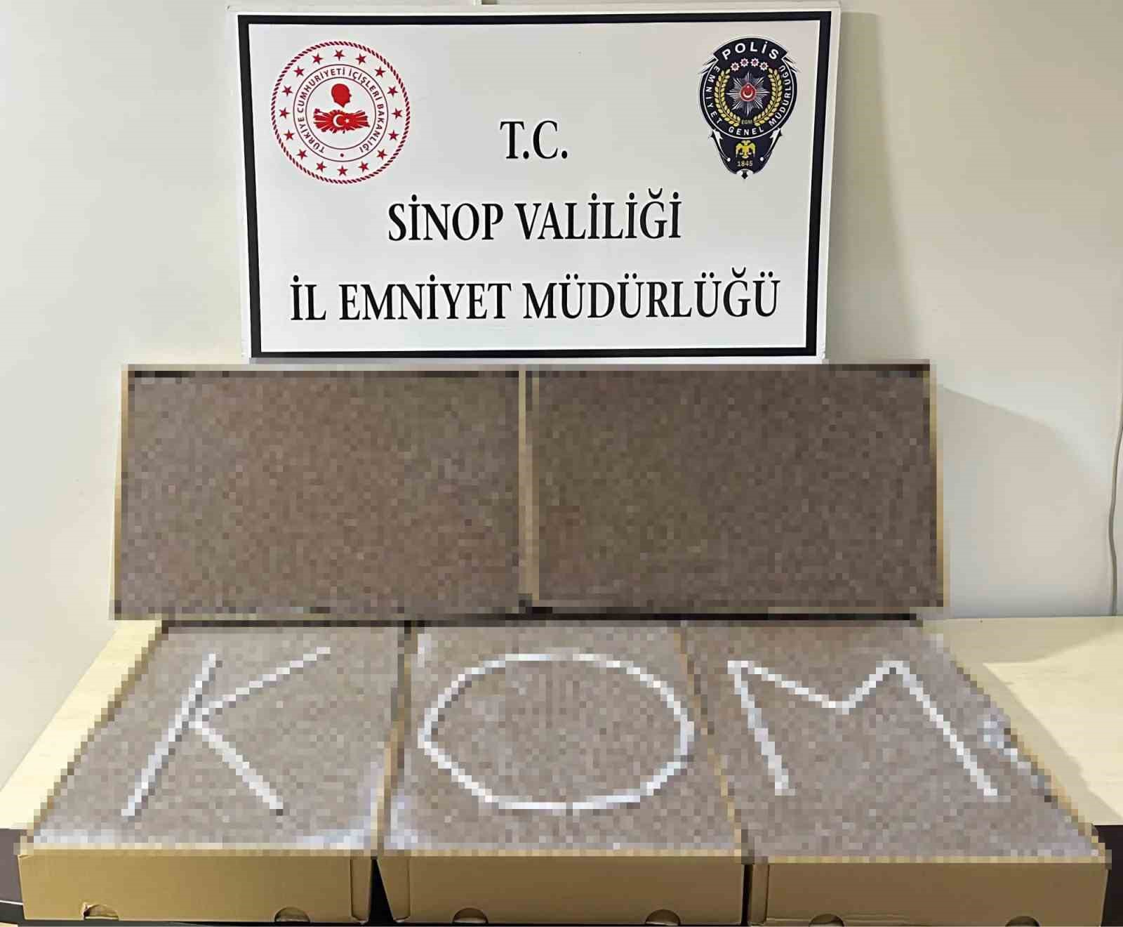 Sinop’ta 27 bin dal dolu makaron ele geçirildi