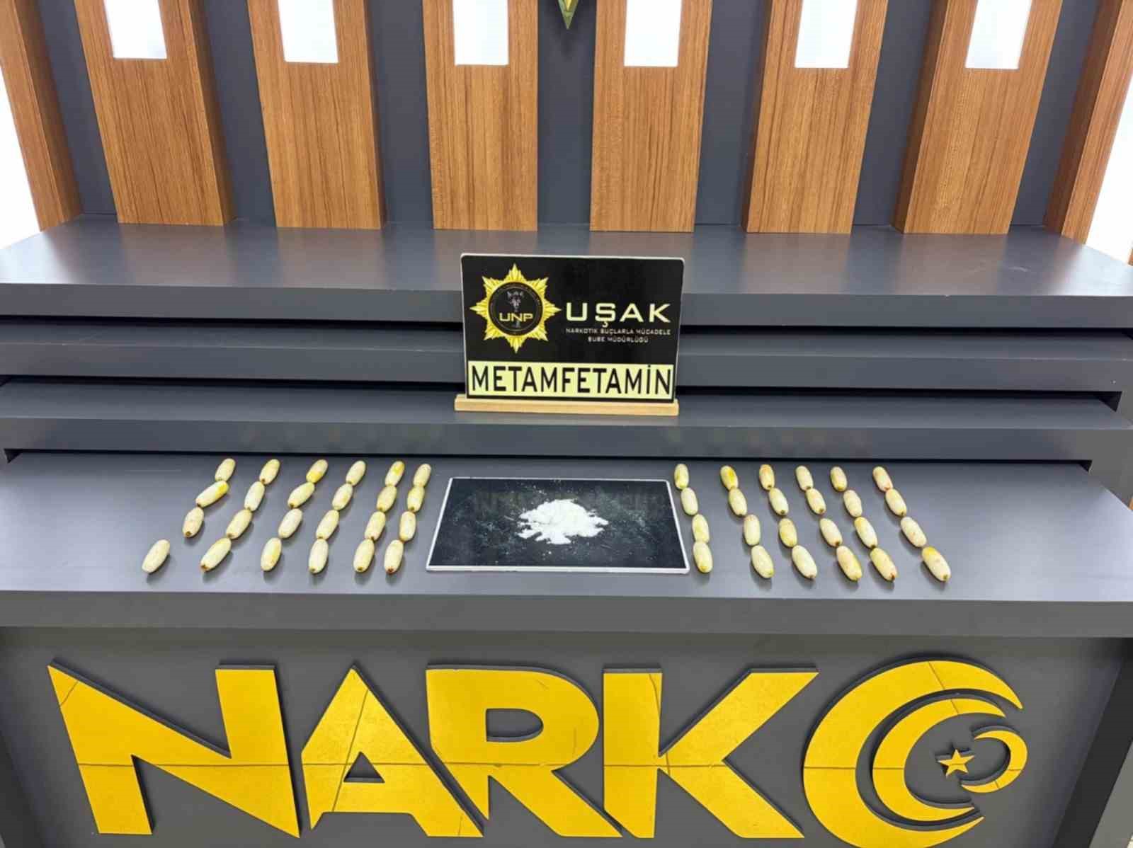 Midelerinden 1 kilo 70 gram metamfetamin çıktı