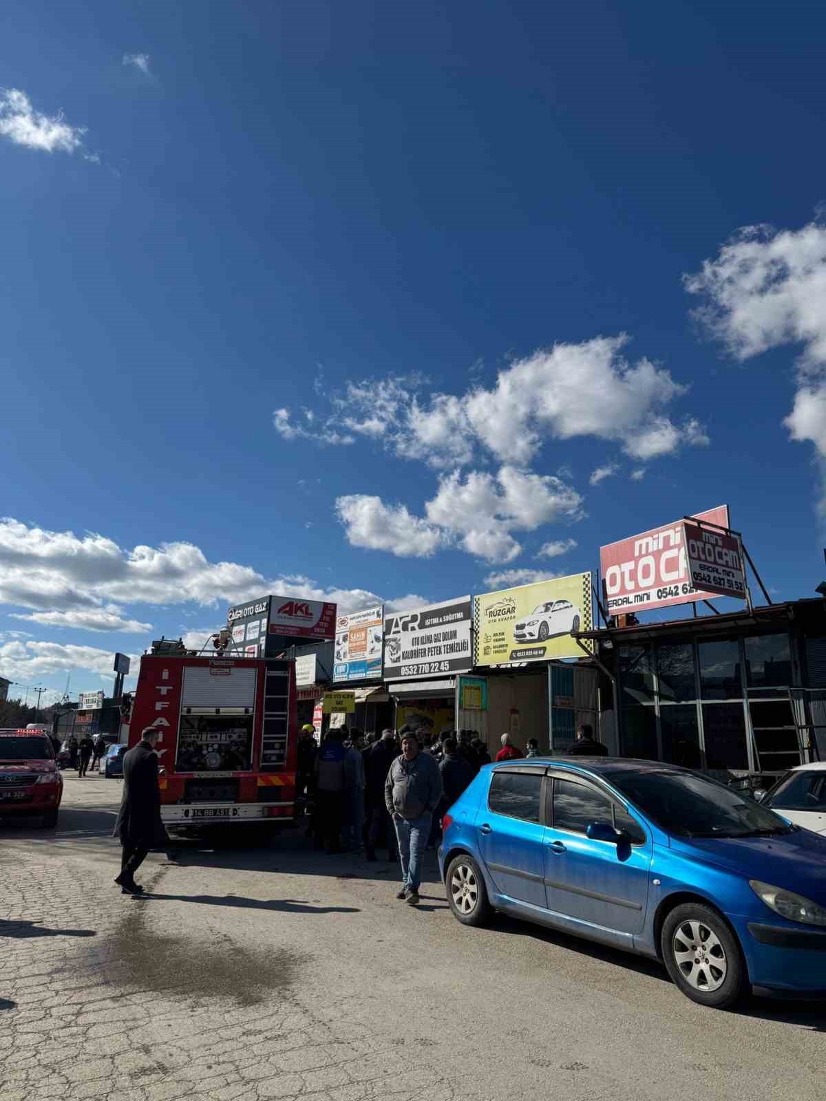Bolu’da oto kuaför dükkanında çıkan yangın paniğe neden oldu
