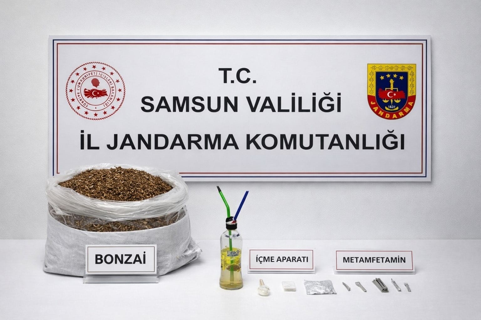 Samsun’da 12 kilo bonzai ele geçirildi