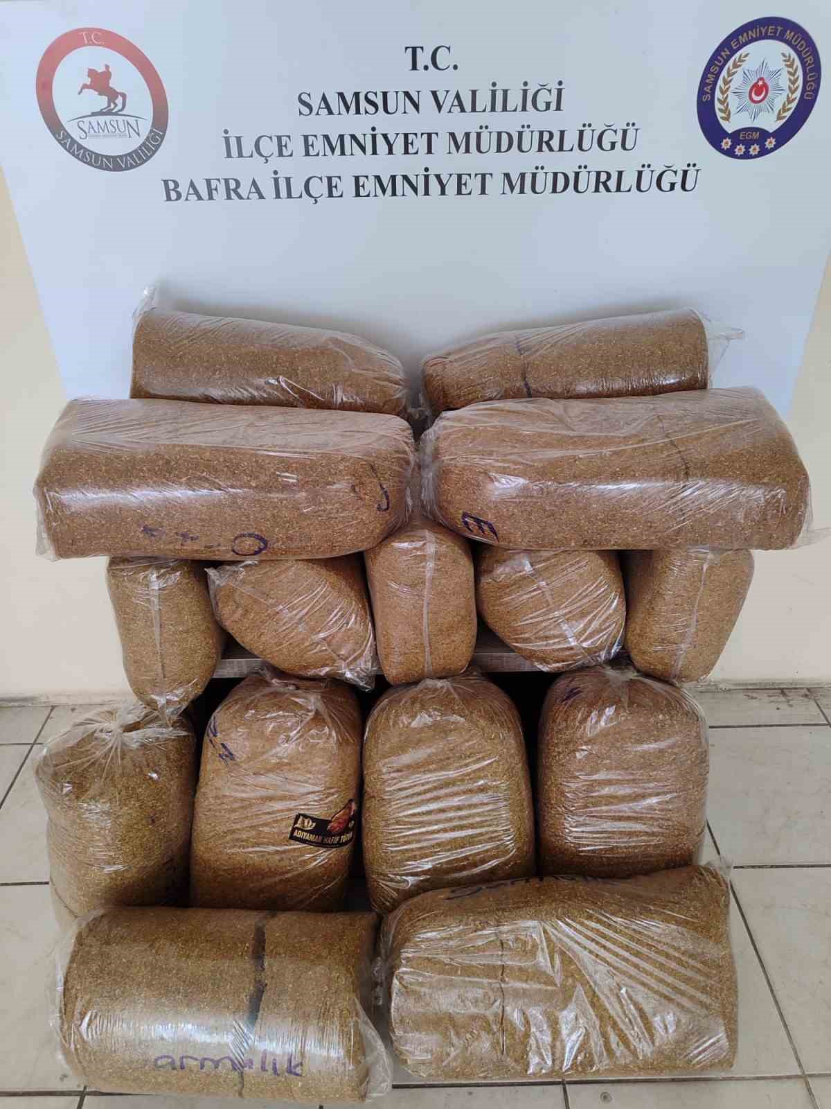 Bafra’da tütün operasyonu: 75 kilo kaçak ürün ele geçirildi