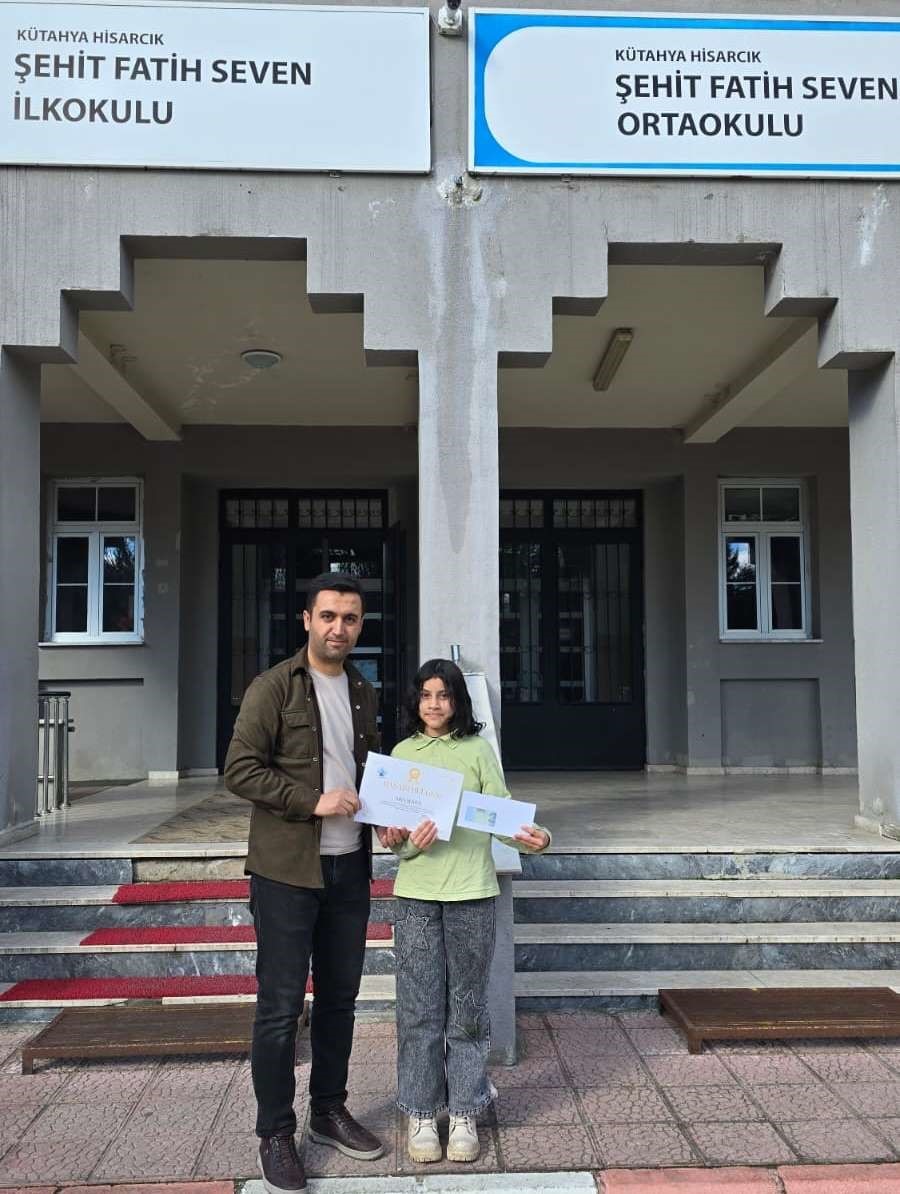 Hisarcık’ta resim yarışması ilçe birincisi Dereköy Şehit Fatih Seven Ortaokulu’ndan