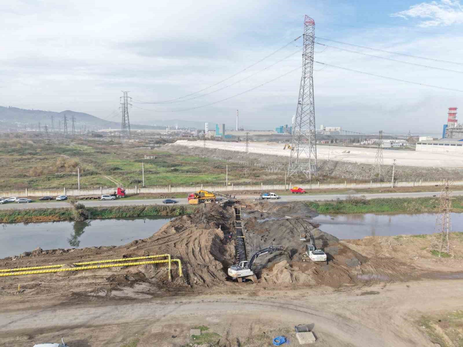 Samsun Yeni OSB’de taşkın kontrol çalışmaları