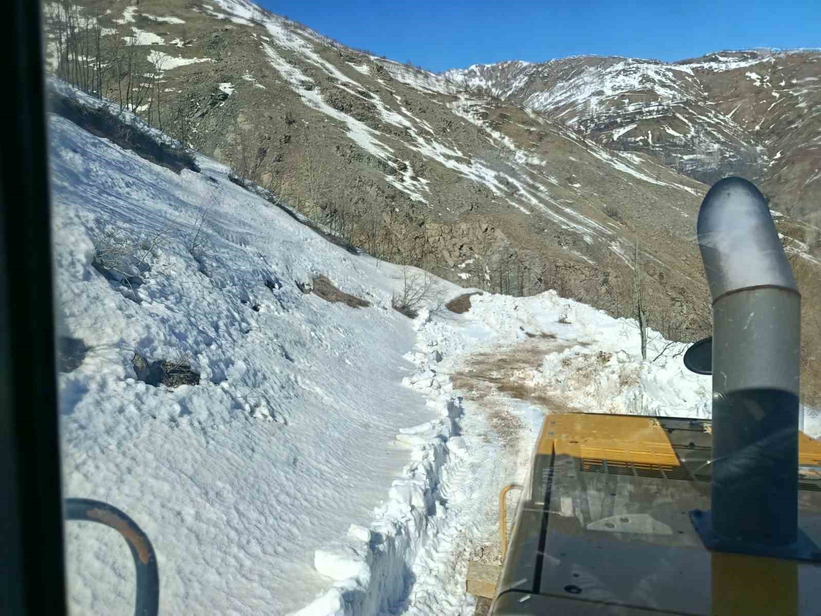Bingöl’de kar ve heyelandan dolayı kapanan köy yolları açılıyor