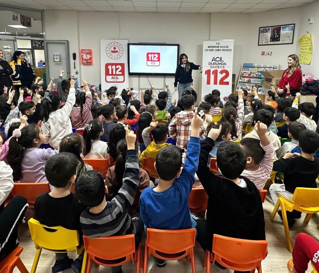Adıyaman&rsquo;da minik &ouml;ğrencilere acil &ccedil;ağrı farkındalık eğitimi
