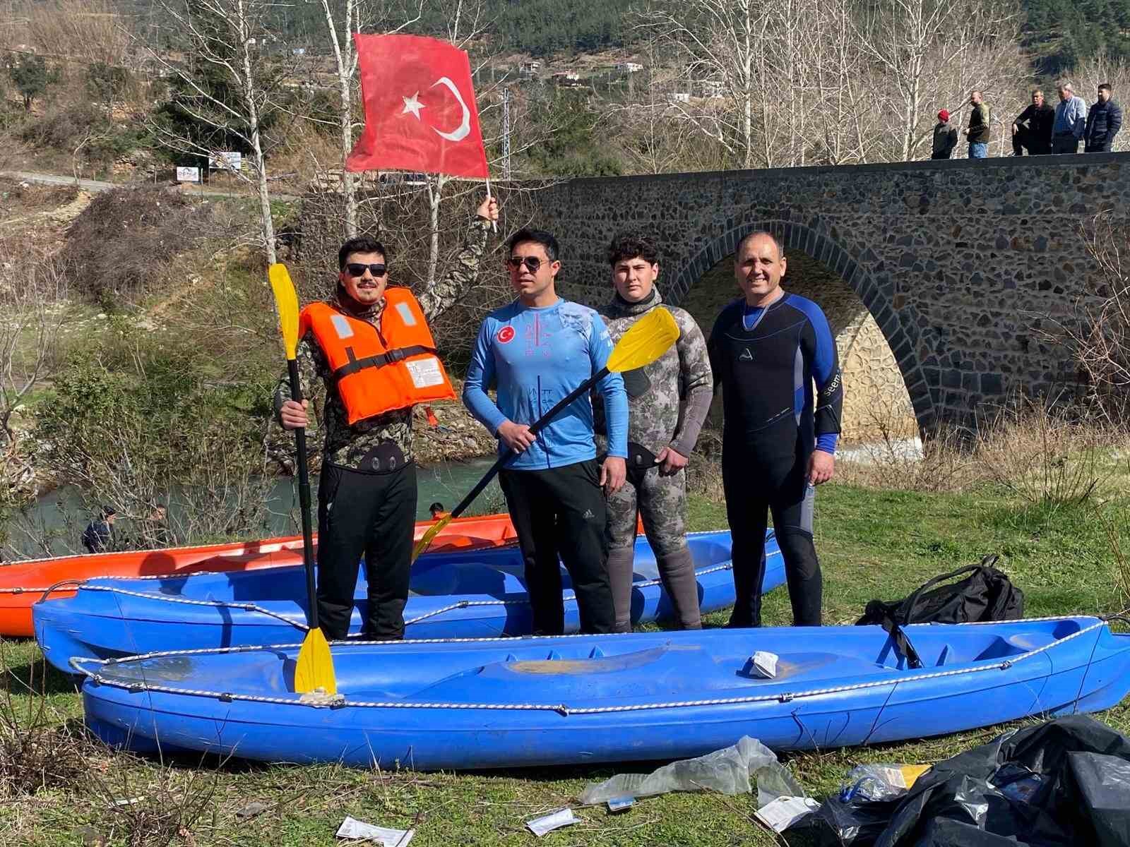 Osmaniye’de yağış sonrası Sabun Çayı’nda rafting heyecanı