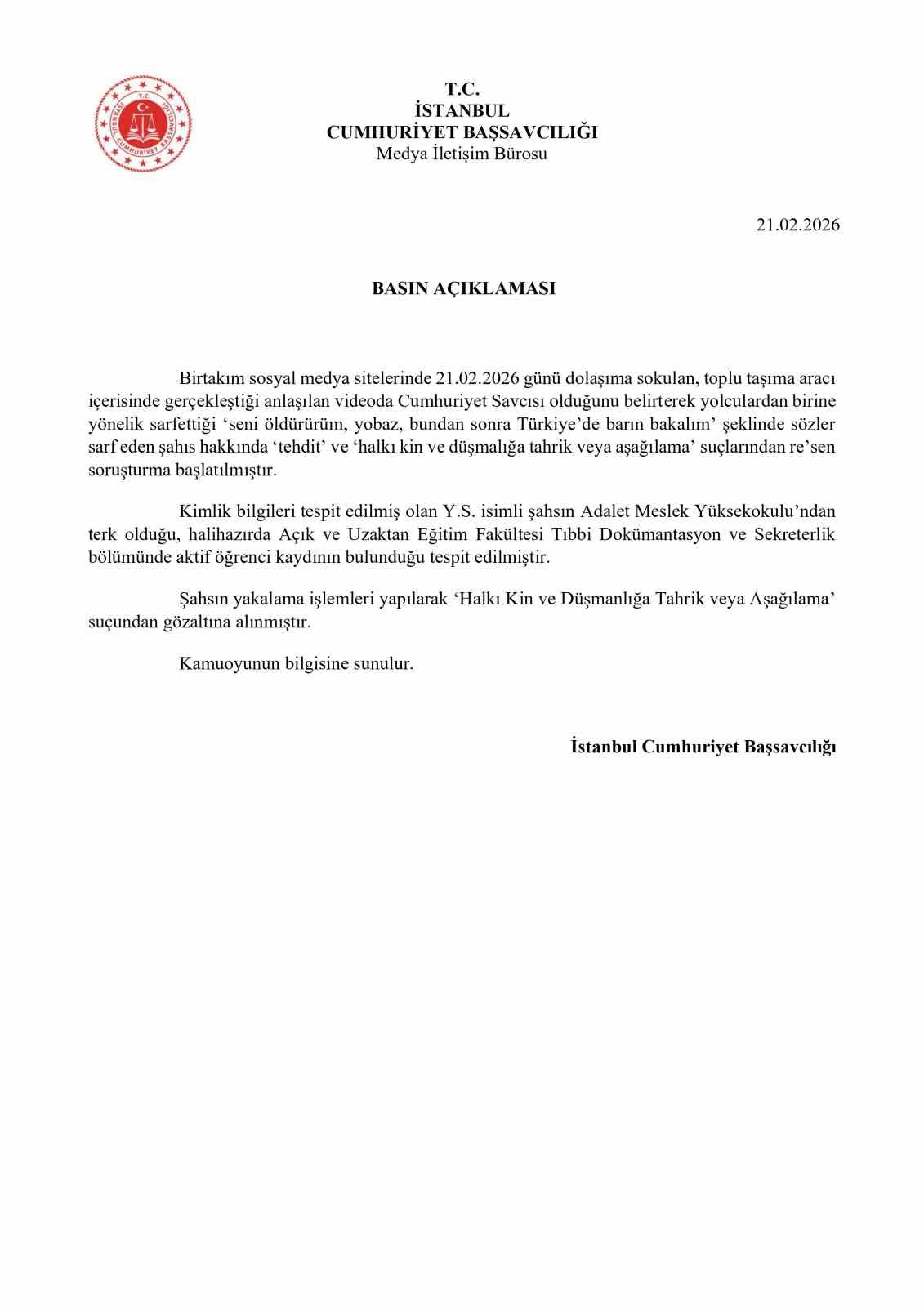 Bakan Gürlek: "Hukukun üstünlüğü ilkesinden taviz vermeyeceğimizi bir kez daha vurguluyorum"