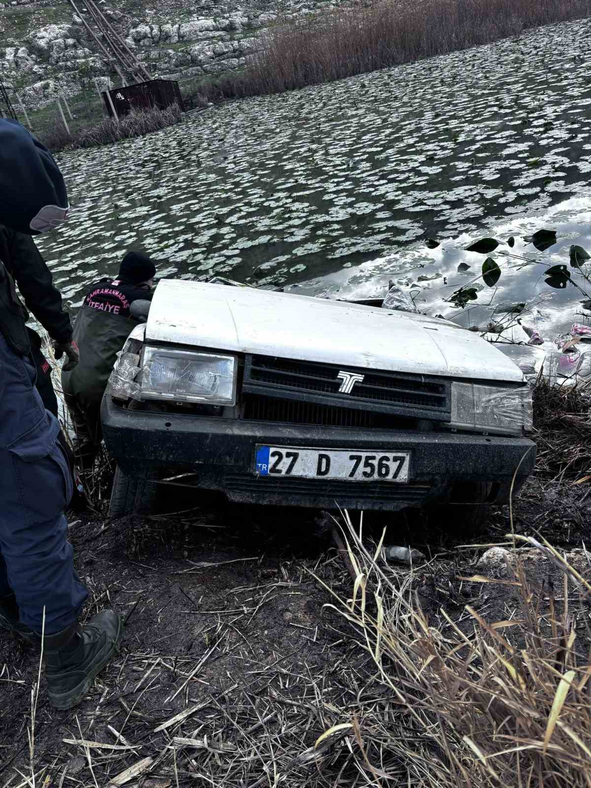 Kahramanmaraş’ta gölete düşen otomobil sürücüsü hayatını kaybetti