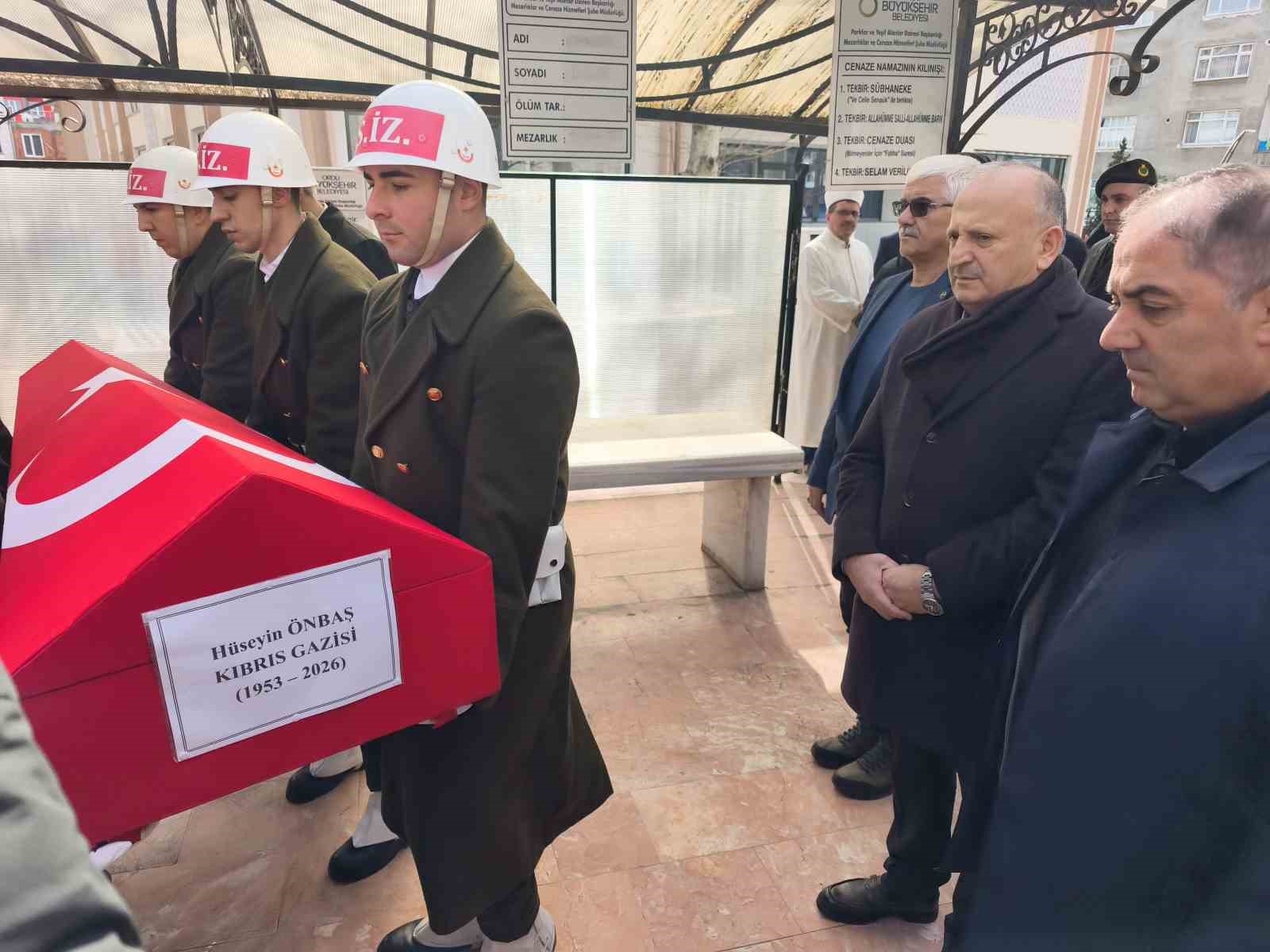 Ordulu Kıbrıs gazisi, son yolculuğuna uğurlandı
