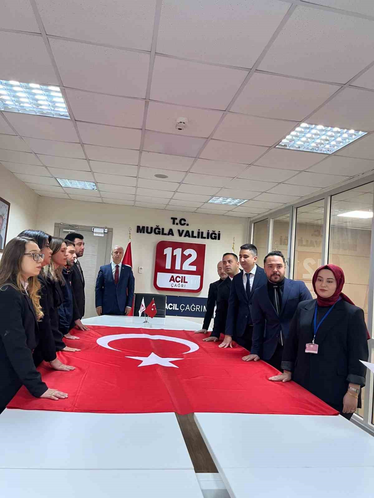 Muğla 112 Acil &Ccedil;ağrı Merkezi&rsquo;nde yemin heyecanı
