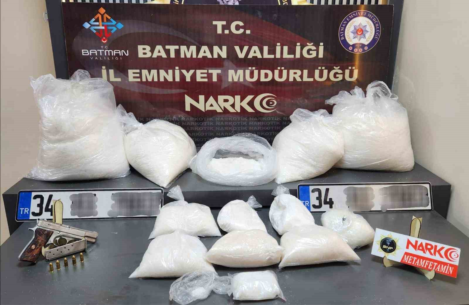 Batman&rsquo;da uyuşturucu operasyonu: 50 kilo metamfetamin ele ge&ccedil;irildi
