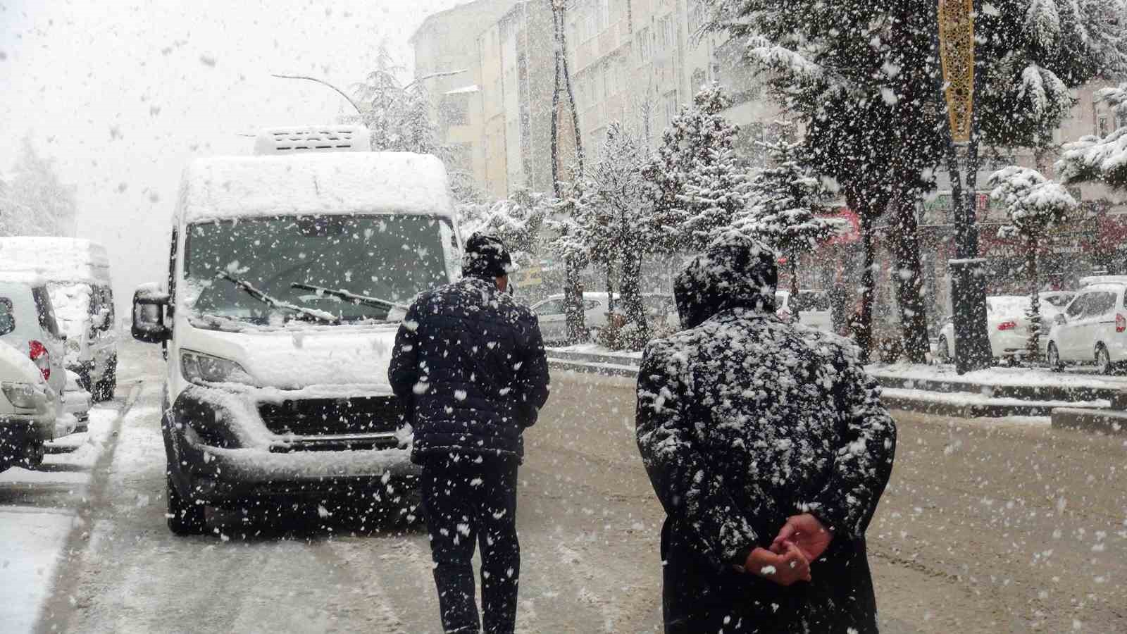 Ahlat&rsquo;ta kar yağışı
