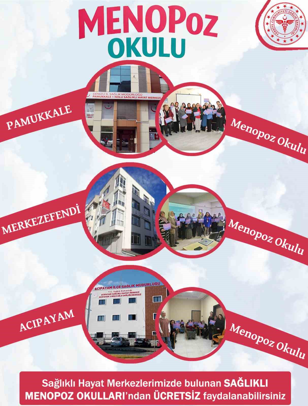 Denizli İl Sağlık M&uuml;d&uuml;rl&uuml;ğ&uuml;&rsquo;nden &lsquo;Sağlıklı Menopoz Okulu&rsquo; projesi
