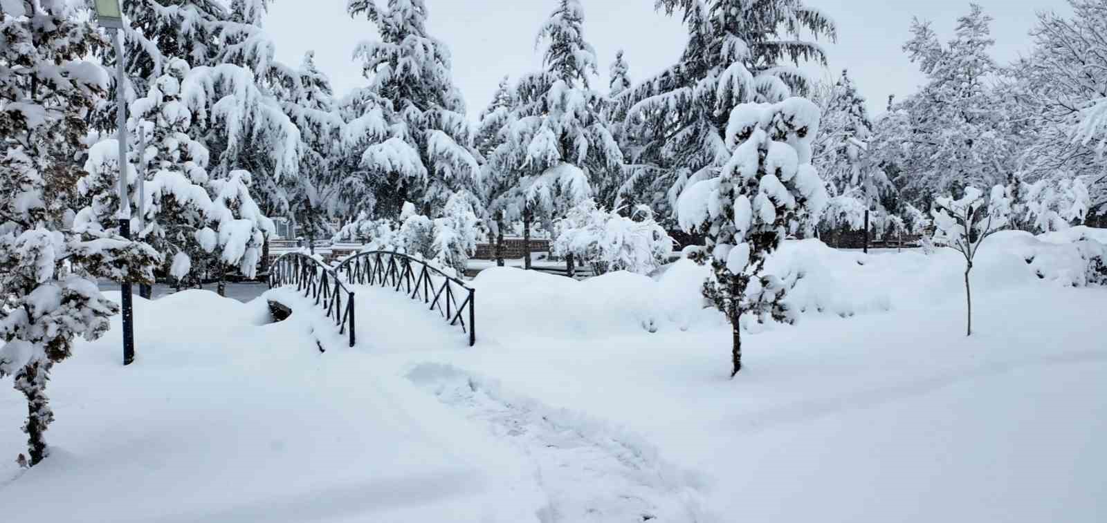 Hacılar Belediyesi ekipleri karla mücadele için sahada