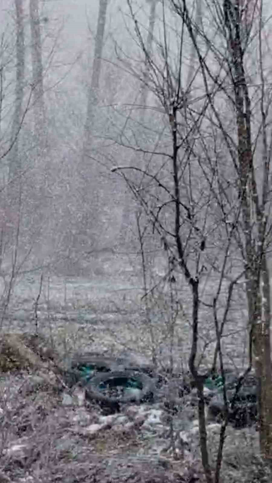 Mudurnu’da lapa lapa kar yağışı etkili oldu
