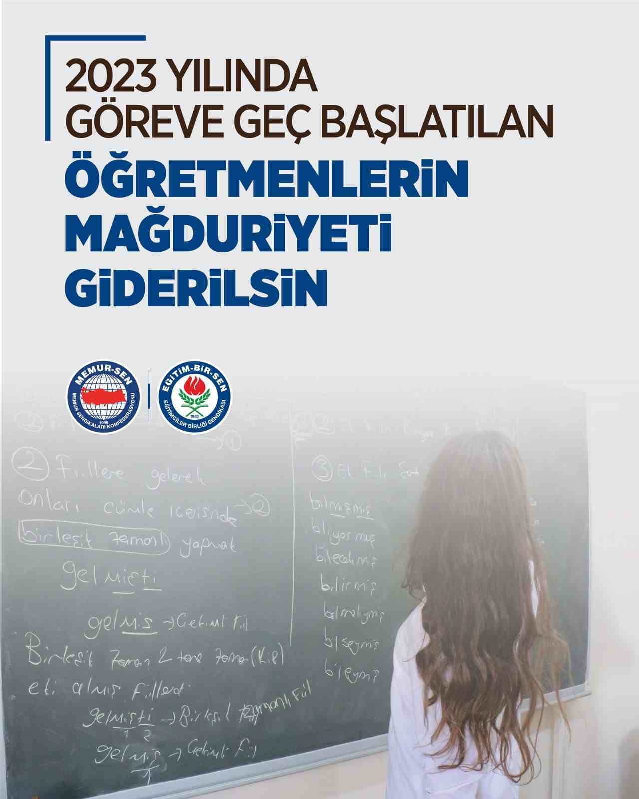 Eğitim-Bir-Sen: "2023 yılında g&ouml;reve ge&ccedil; başlatılan &ouml;ğretmenlerin mağduriyeti giderilsin"
