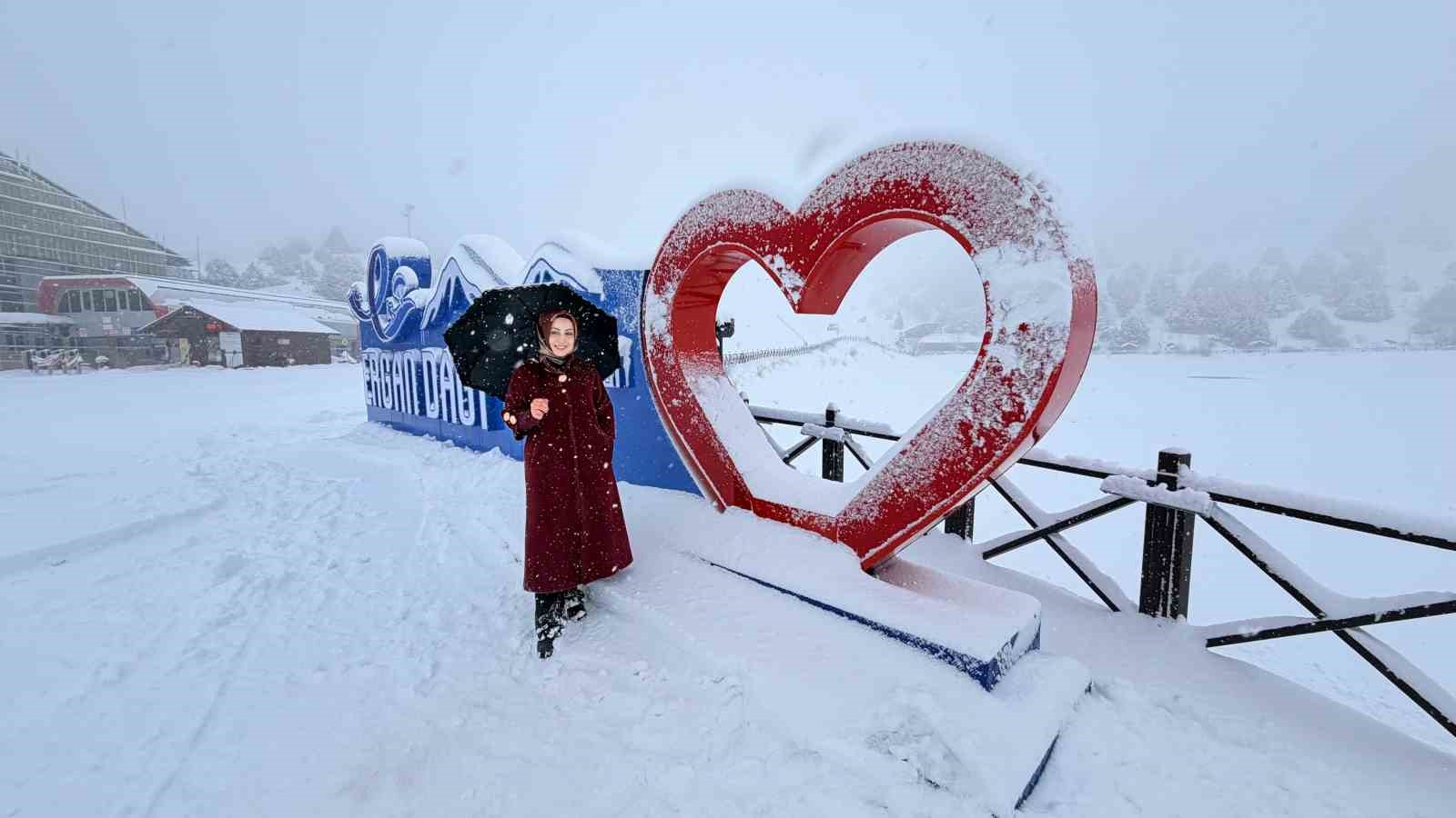 Ergan Dağı&rsquo;nda kar rekoru: 2. etap teleski hattı kar altında
