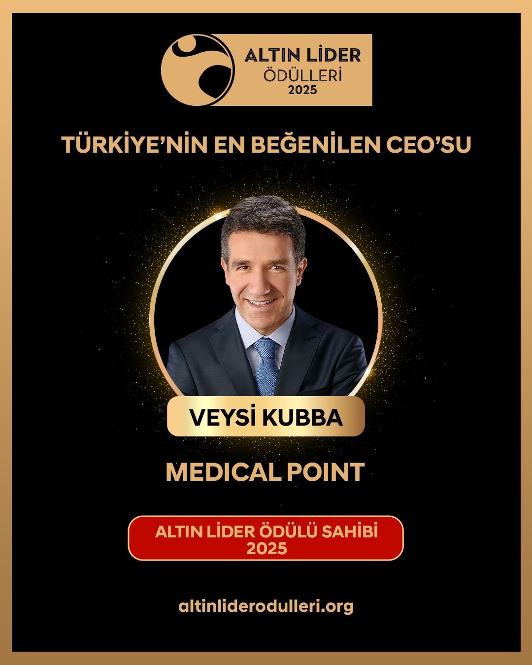 Veysi Kubba&rsquo;ya ikinci kez Altın Lider &ouml;d&uuml;l&uuml;
