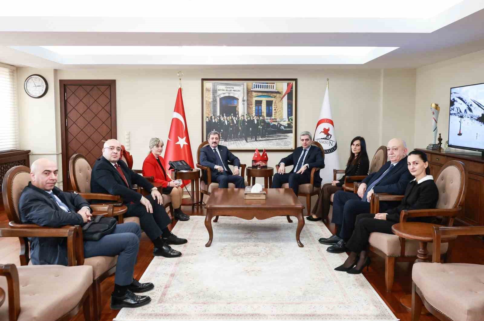 G&uuml;rcistan heyeti Samsun&rsquo;da: Dostluk bağları pekişti
