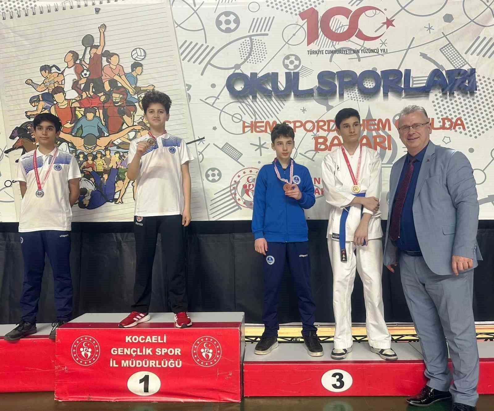 Okul sporları karate il se&ccedil;melerinde K&ouml;rfez Gen&ccedil;lerbirliği&rsquo;nden 6 madalya
