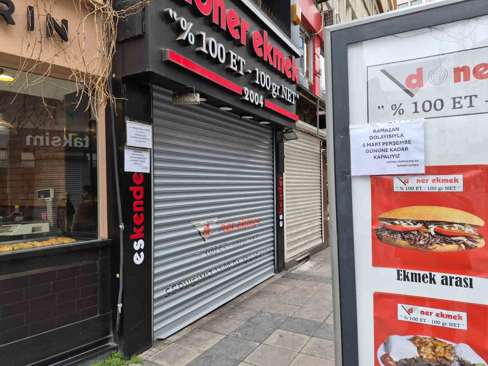 Eskişehir esnafından "Ramazan" arası