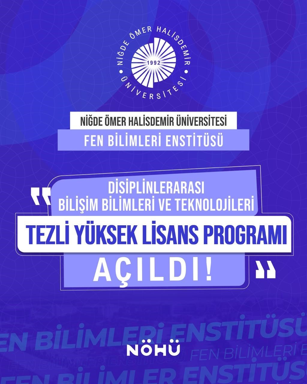 NÖHÜ’de disiplinler arası tezli yüksek lisans programı başladı