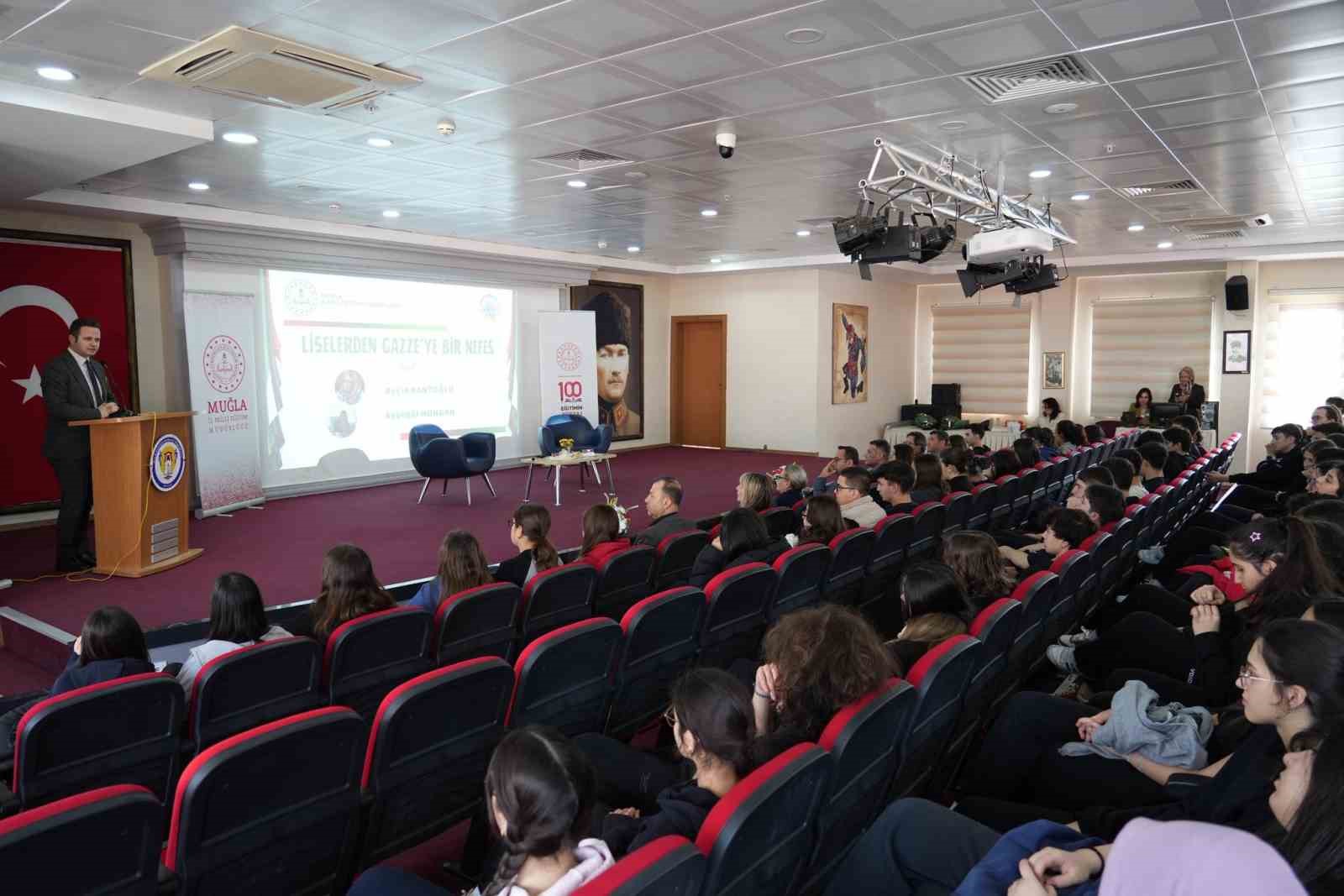 Muğla&rsquo;da "Liselerden Gazze&rsquo;ye Bir Nefes" paneli d&uuml;zenlendi
