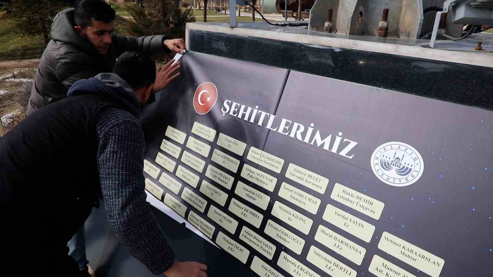 Elazığ&rsquo;da şehitler anıtı restore edildi
