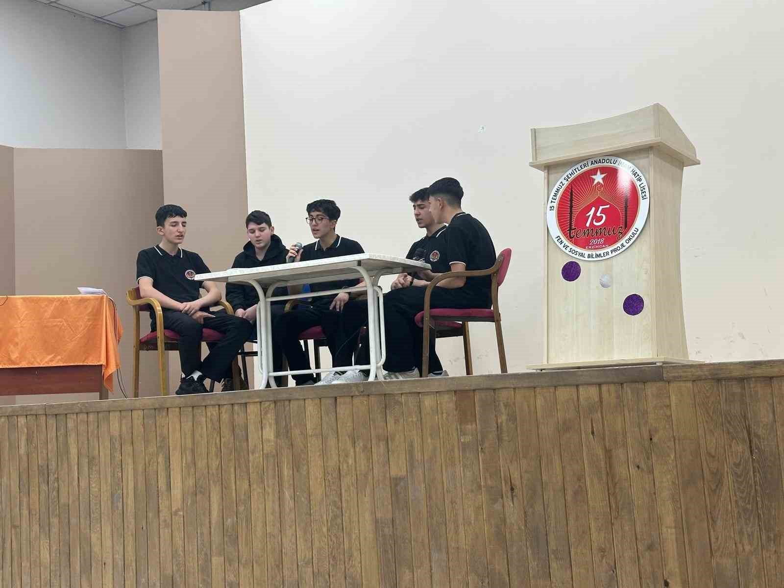 Erzincan&rsquo;da &ouml;ğrencilere "Ramazan ve Hayatımıza Yansımaları" konferansı verildi
