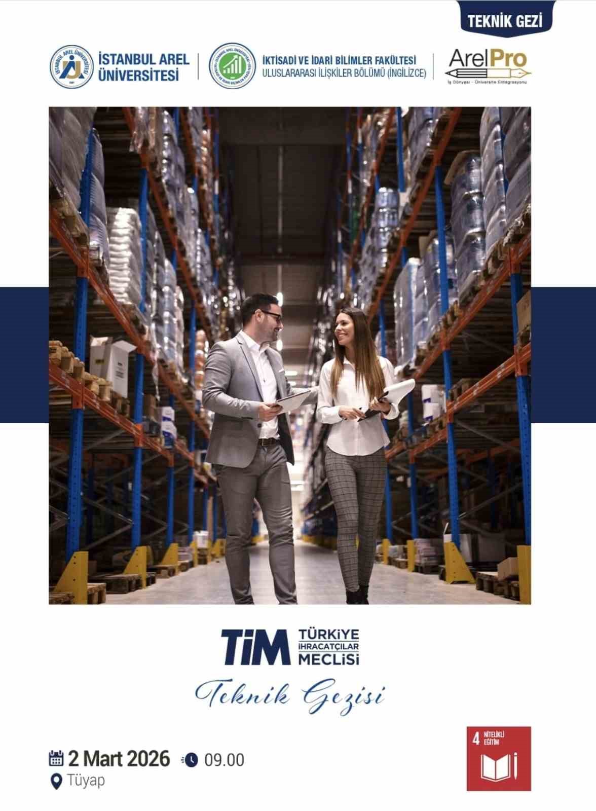 Uluslararası İlişkiler (İngilizce) B&ouml;l&uuml;m&uuml;&rsquo;nden TİM&rsquo;e teknik gezi
