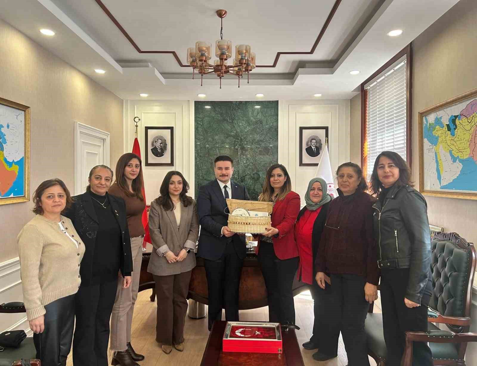 G&ouml;k&ccedil;eadalı kadınlardan Kaymakam Acar&rsquo;a el emeği hediyesi
