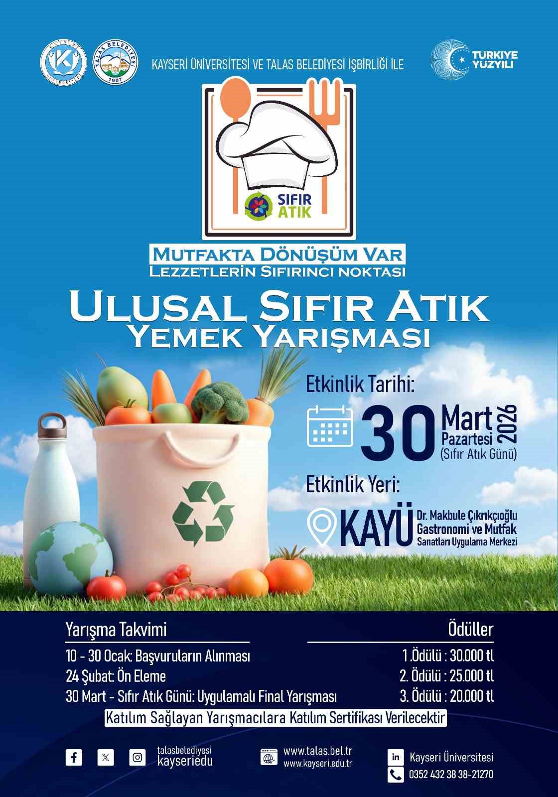 Talas&rsquo;ta sıfır atık mutfağı final heyecanı başladı
